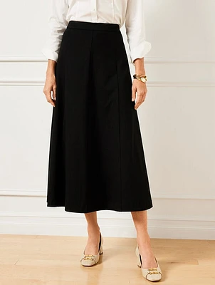 Luxe Ponte A-line Midi Skirt