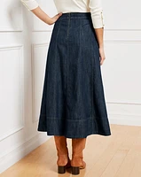 Denim Fit & Flare Skirt - Harbor Wash