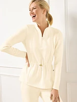 AirKnit Stretch Adjustable Waist Half-Zip Pullover