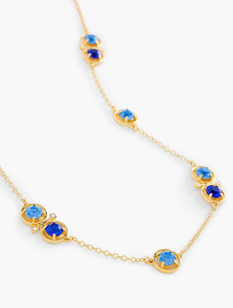 Floating Stone Station Necklace