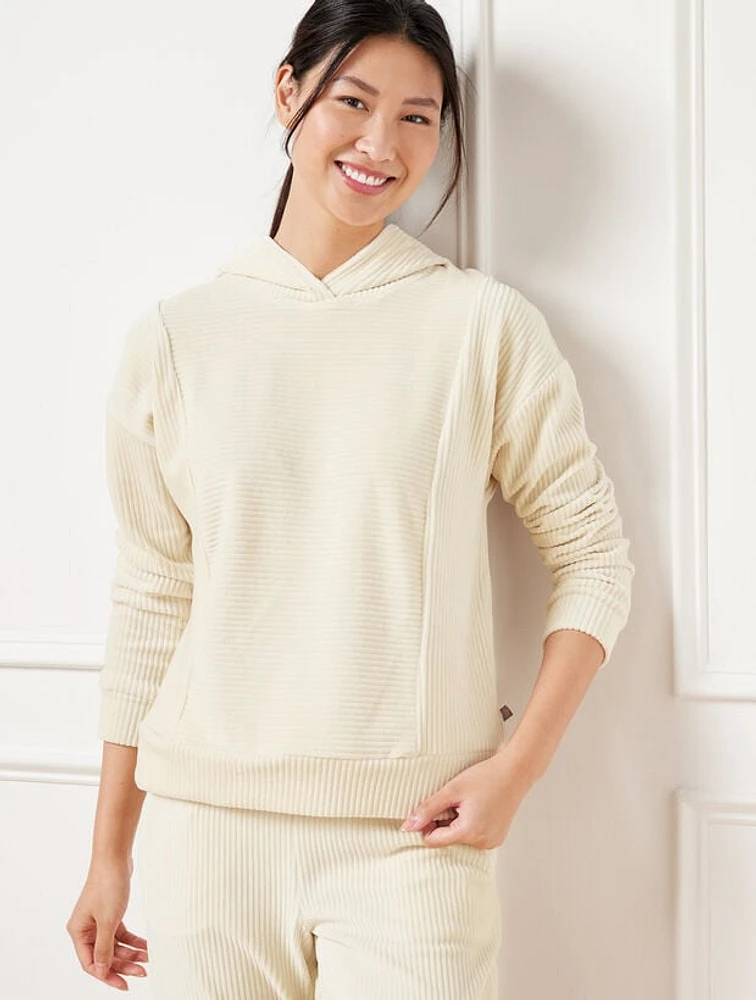 Sky Lounge Velour Hoodie