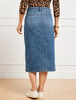 Denim Midi Skirt - Tidal Wash