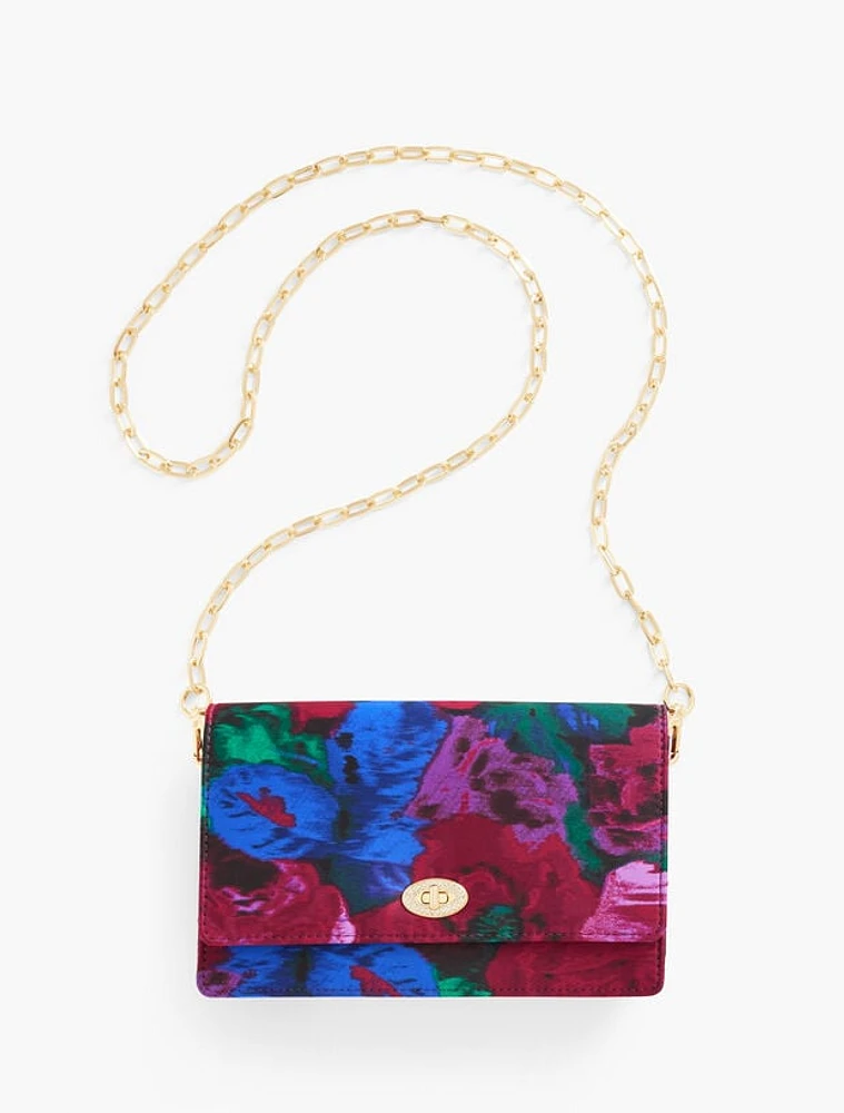 Floral Satin Clutch