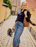 Denim Midi Skirt - Tidal Wash