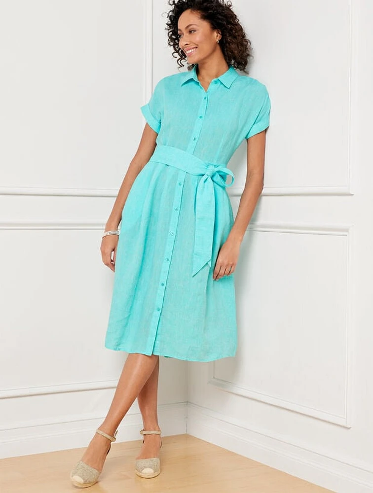 The Sutton Shirtdress - Cross Dye Linen