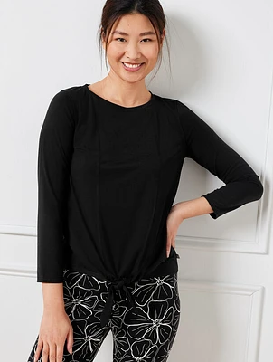 Supersoft Jersey Tie Front Tee