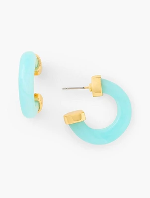 Resin Hoop Earrings