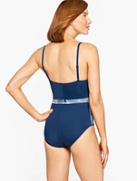 Sun Ocean Sand V-Neck Wrap One Piece