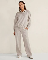 Fleece Polo Collar Pullover