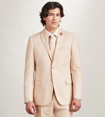 Modern Fit Pale Peach Solid Suit