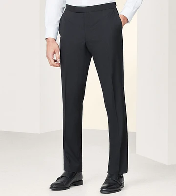 Modern Fit Black Solid Tuxedo Pants