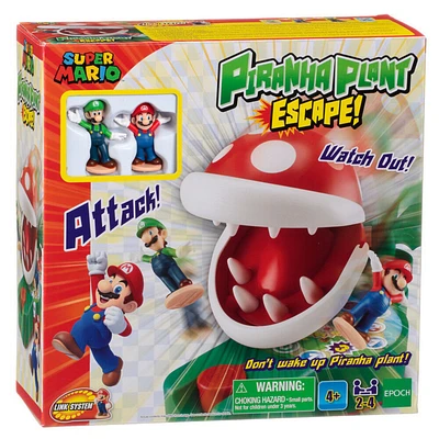 Epoch Games Super Mario Piranha Plant Escape ! avec figurines d'action Super Mario à collectionner - Édition anglaise