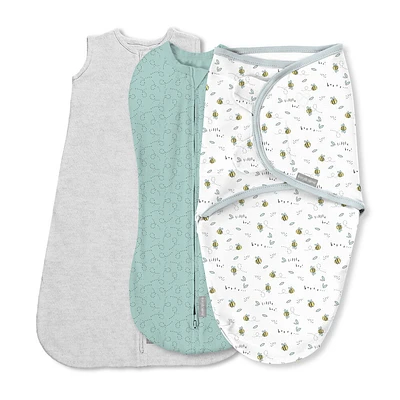 Set confort - Taille 0 à 3 mois, paquet de 3 - Set de Baby Swaddle
