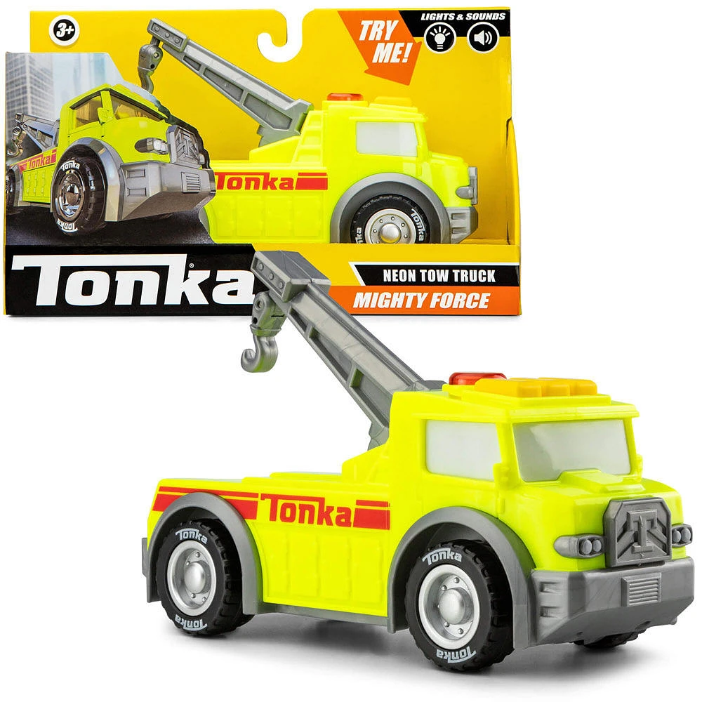 TONKA - MIGHTY FORCE Lights and Sounds Tow Truck (Neon)