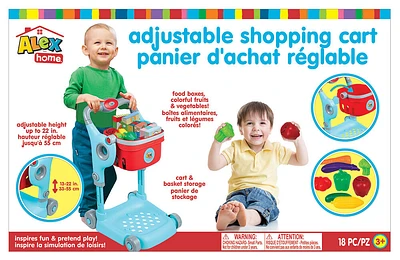 ALEX - Chariot De Supermarché Réglable Avec Nourriture