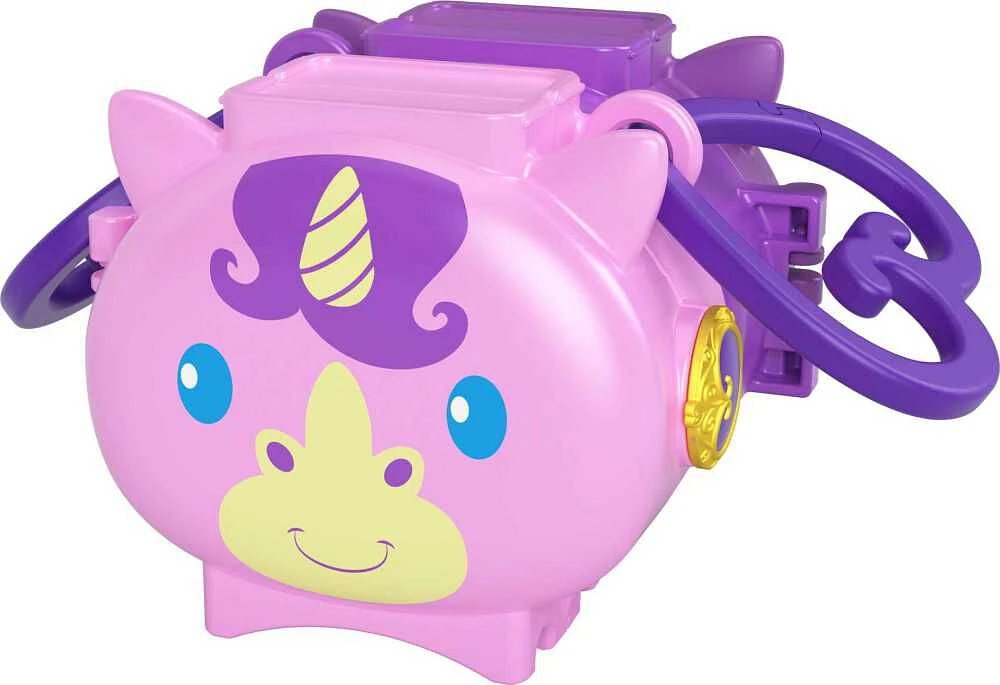 Polly Pocket Coffret Thème Animal avec des activités amusantes, et 1 poupée, 1 figurine d'animal et 1 accessoire