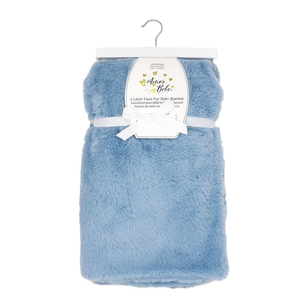 Amor Bebe Faux Fur Plush Blanket