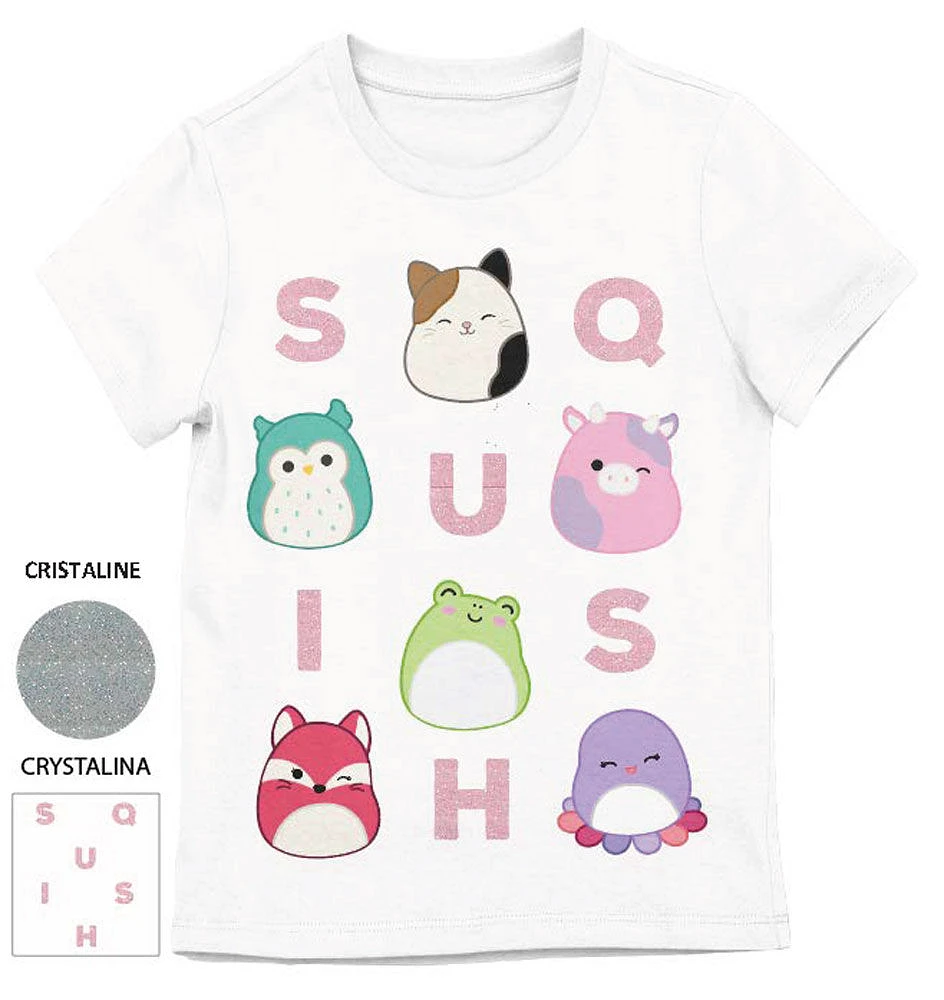 Squishmallows Squish Characters Chemise Blanc
