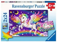 Ravensburger Unicorn and Pegasus 2x24pc Puzzle