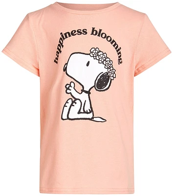 Peanuts - Short Sleeve Tee - Snoopy / Coral