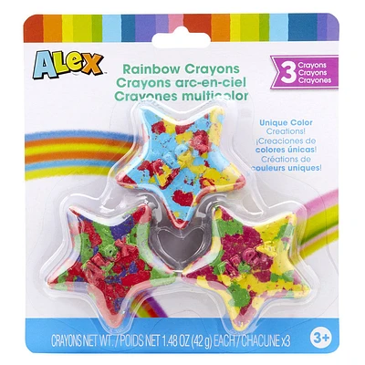 Crayons étoiles arc-en-ciel