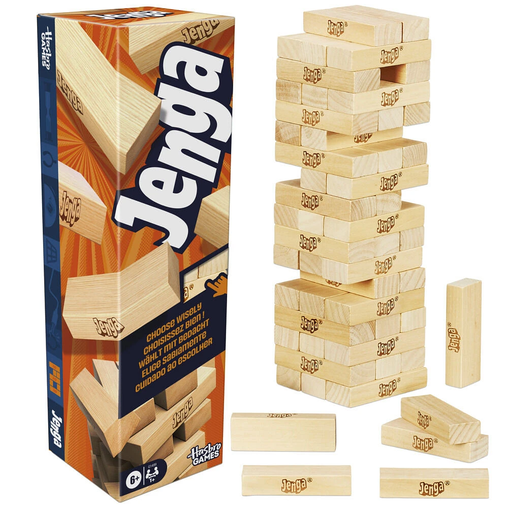Official Hasbro Games Jenga Game with Digital Die
