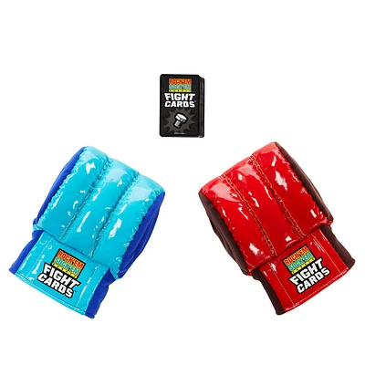 Rock 'Em Sock 'Em Robots Fight Cards Card Game with Two Boxing Gloves, Team Party Game