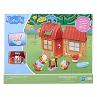 Peppa's Woodland Club La cabane forestière, inclut 1 cabane, 3 figurines de 7,5 cm et 6 accessoires - Notre exclusivité