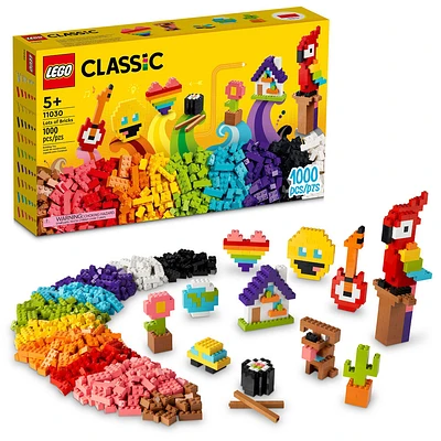 LEGO Classic Lots of Bricks 11030 Building Toy Set; Build Models and More; Colorful, Creative Fun for Kids Aged 5+ (1,000 Pieces)