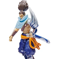League of Legends, figurine à collectionner Yasuo de 10,2 cm avec détails de qualité supérieure et accessoire épée, collection Champion, qualité collectionneur