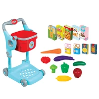 ALEX - Chariot De Supermarché Réglable Avec Nourriture
