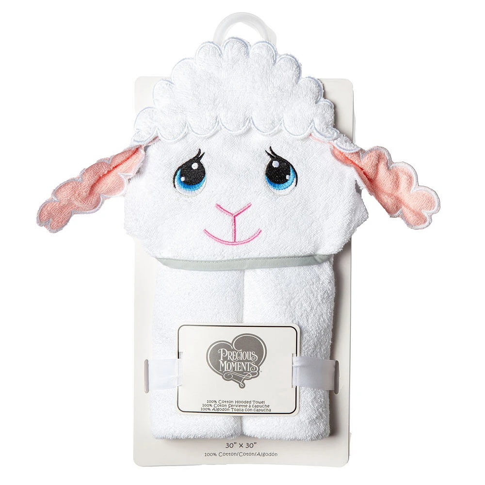 Moment précieux Serviette à capuche en agneau blanc