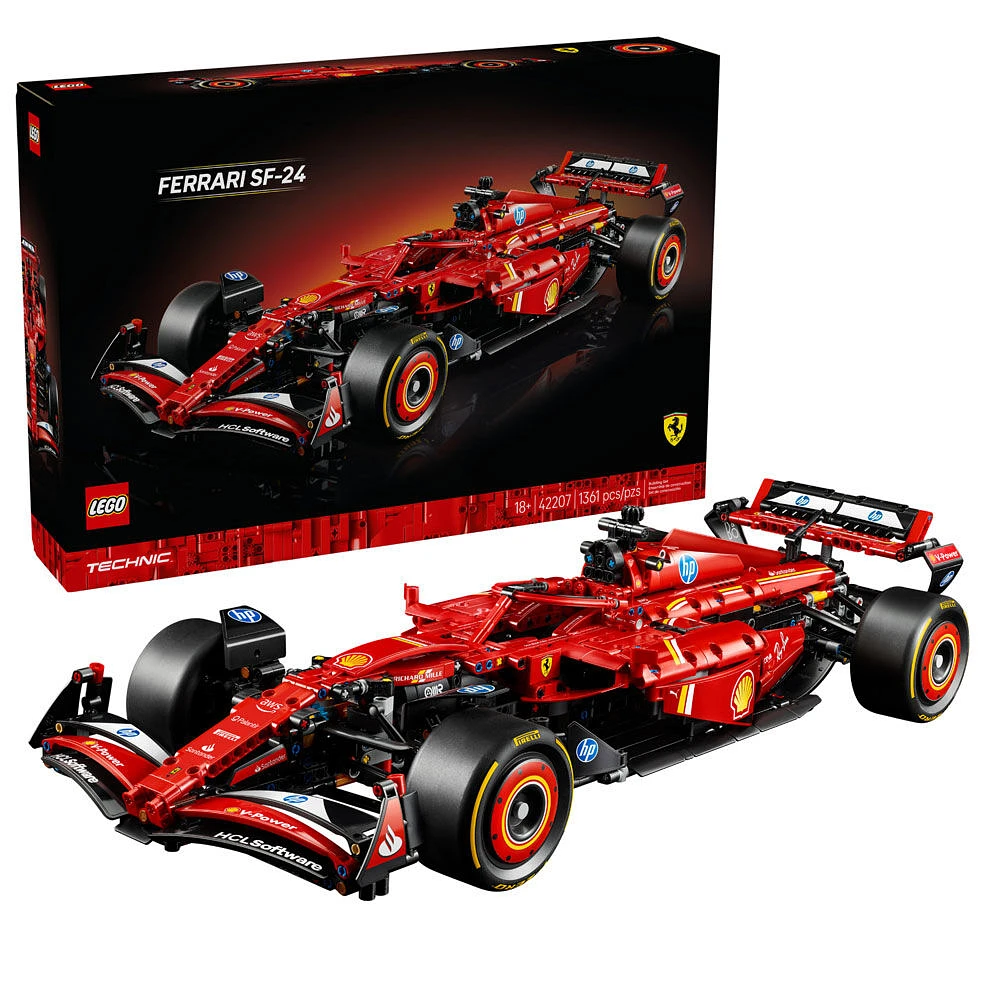 LEGO Technic Voiture Ferrari SF-24 F1, Ensemble de modèle de voiture pour adultes, Ensemble Construisez votre propre véhicule de course 42207