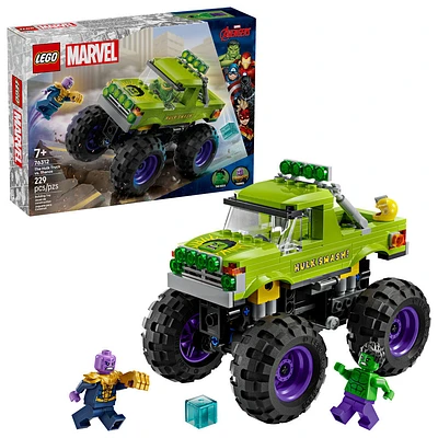 LEGO Marvel Le camion de Hulk contre Thanos, Jouet de construction de véhicule de superhéros et figurines 76312