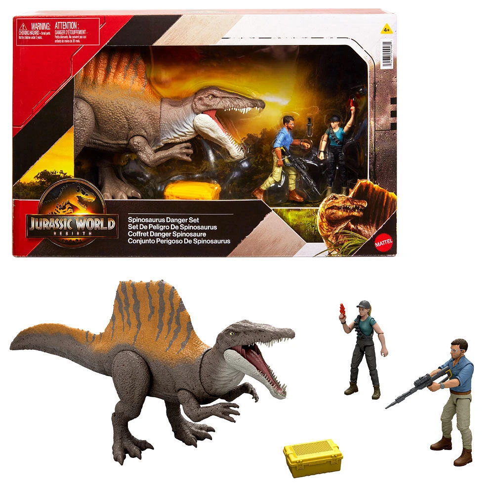 Jurassic World-Coffret Spinosaure Féroce-avec figurines et accessoires