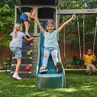 KidKraft River Canyon Wooden Swing Set / Playset with Slide, Glider and Monkey Bars