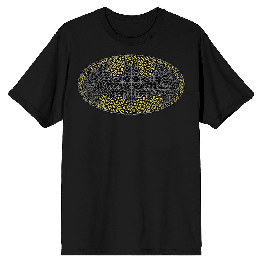 DC Comics Batman Grid Logo Black T-Shirt