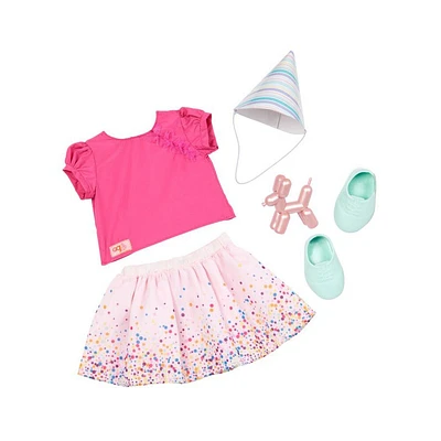 Our Generation It's Time to Party Confetti-Themed Birthday Outfit for 18-inch Dolls