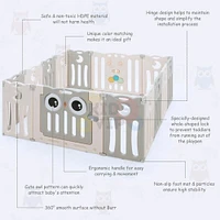 Kidsvip 16 Panels Foldable Playpen - English Edition