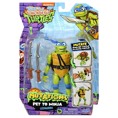 Tales of Teenage Mutant Ninja Turtles: Mutations Deluxe Leonardo Pet to Ninja Figure