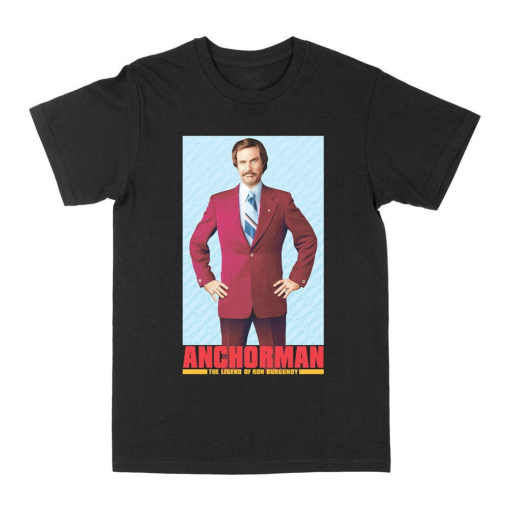 Anchorman Picture Day Black T-shirt