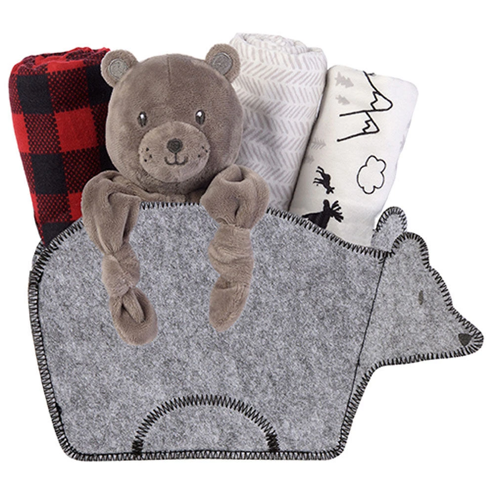 Welcome Baby 5 Piece Shaped Gift Set - Bear