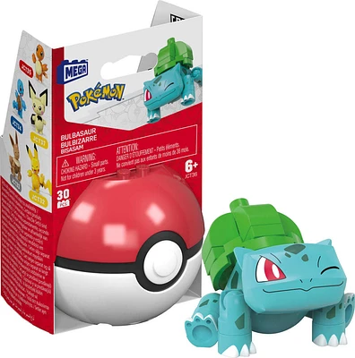 MEGA  Pokémon  Figurine articulée  Bulbizarre, Pokéball (30 pièces)