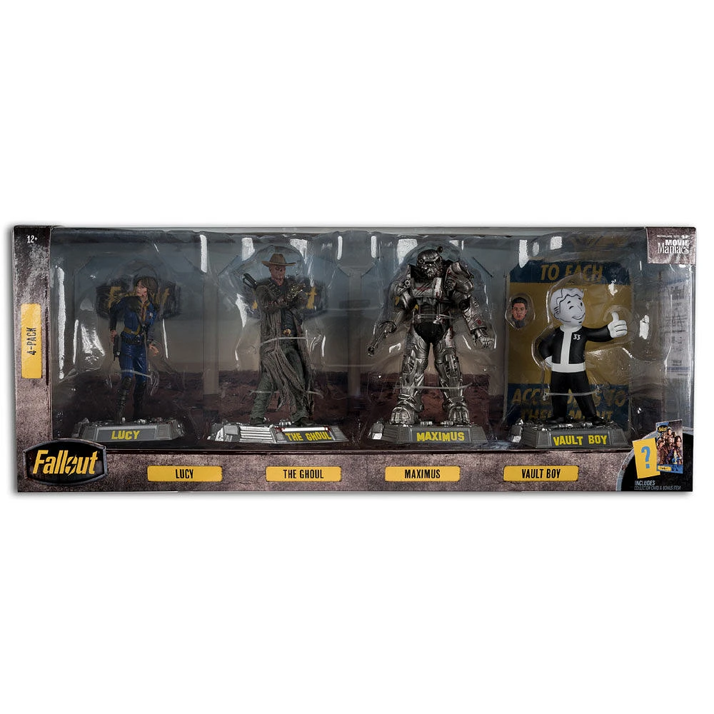 Movie Maniacs - Fallout Lucy, Maximus, The Ghoul & Vault Boy - Figurines posées de 6 pouces 4 packs