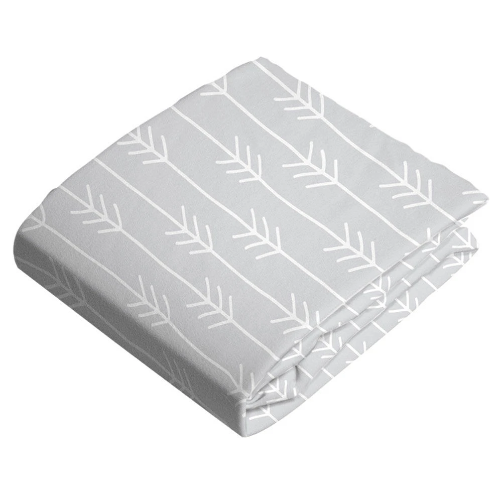 Kushies Flannel Bassinet Sheet -Grey Arrows