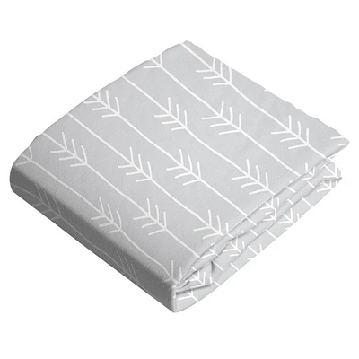Kushies Flannel Bassinet Sheet -Grey Arrows