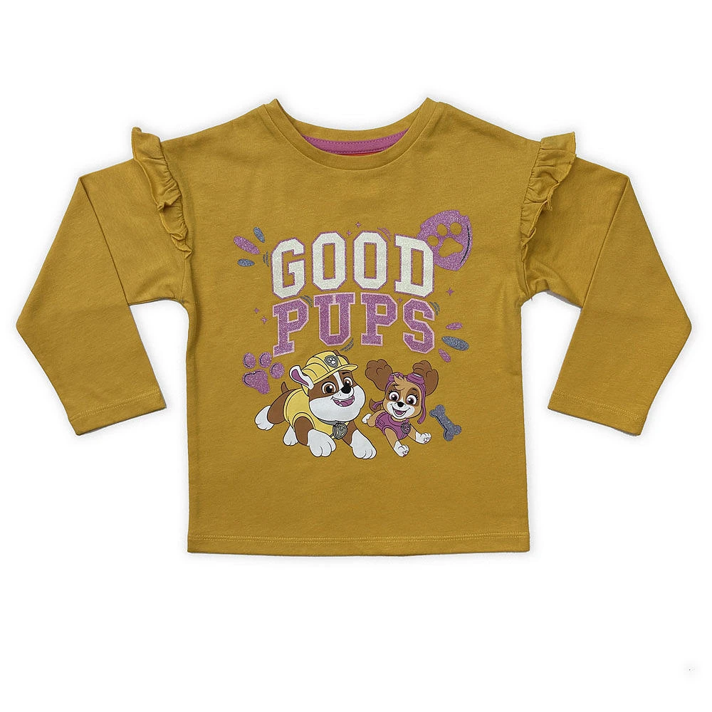 Paw Patrol Frill Long Sleeve Top - Yellow