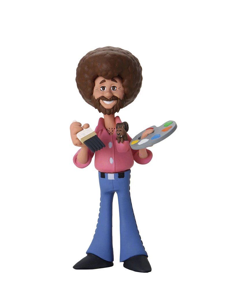 Bob Ross- 6" Scale Action Figure- Toony Figure Bob Ross with Peapod