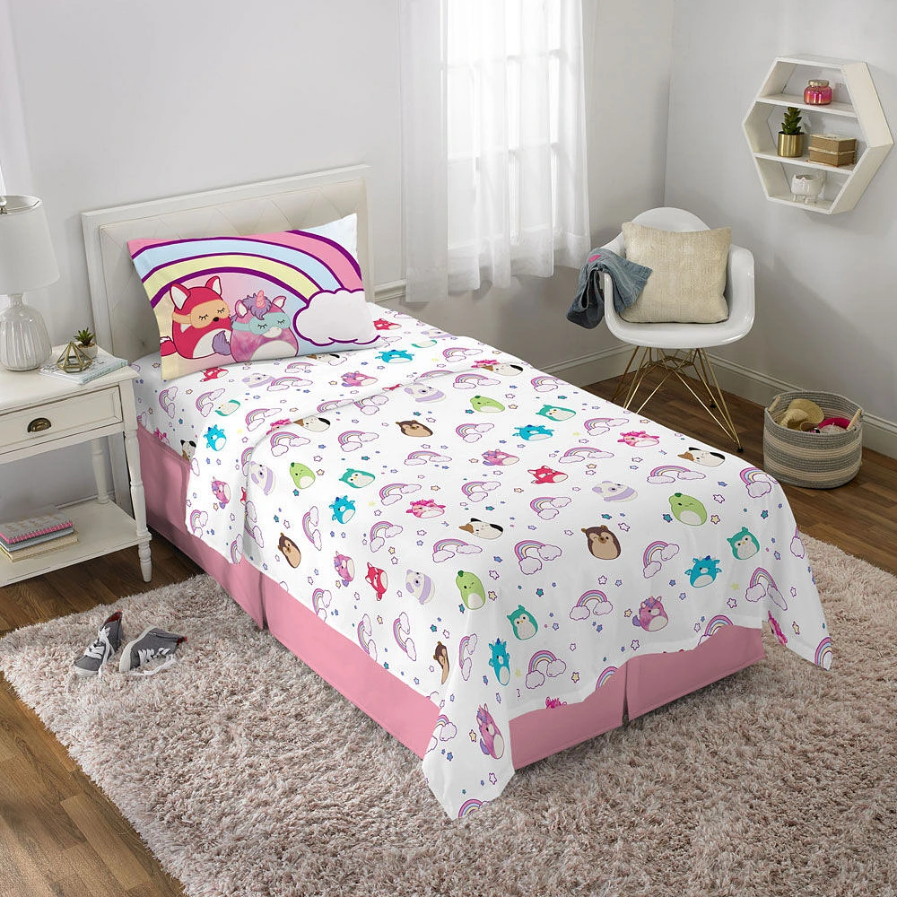 Ensemble de draps simple Squishmallows "Squeeze Together"