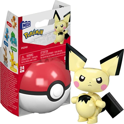MEGA  Pokémon  Figurine articulée  Pichu, Pokéball (24 pièces)